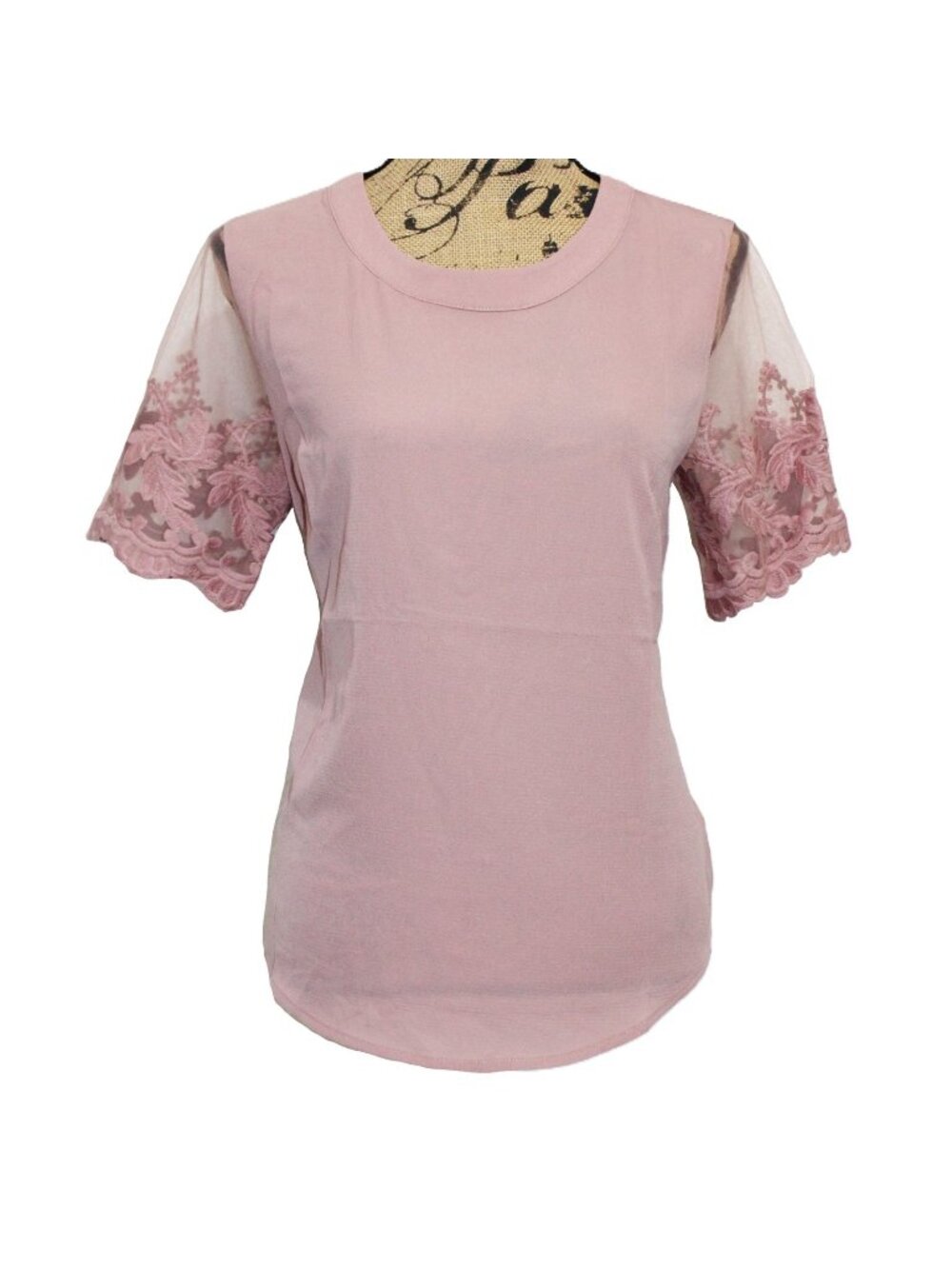 Lulus Lisa Marie Mauve Embroidered Blouse Top Size Medium NWT 2517